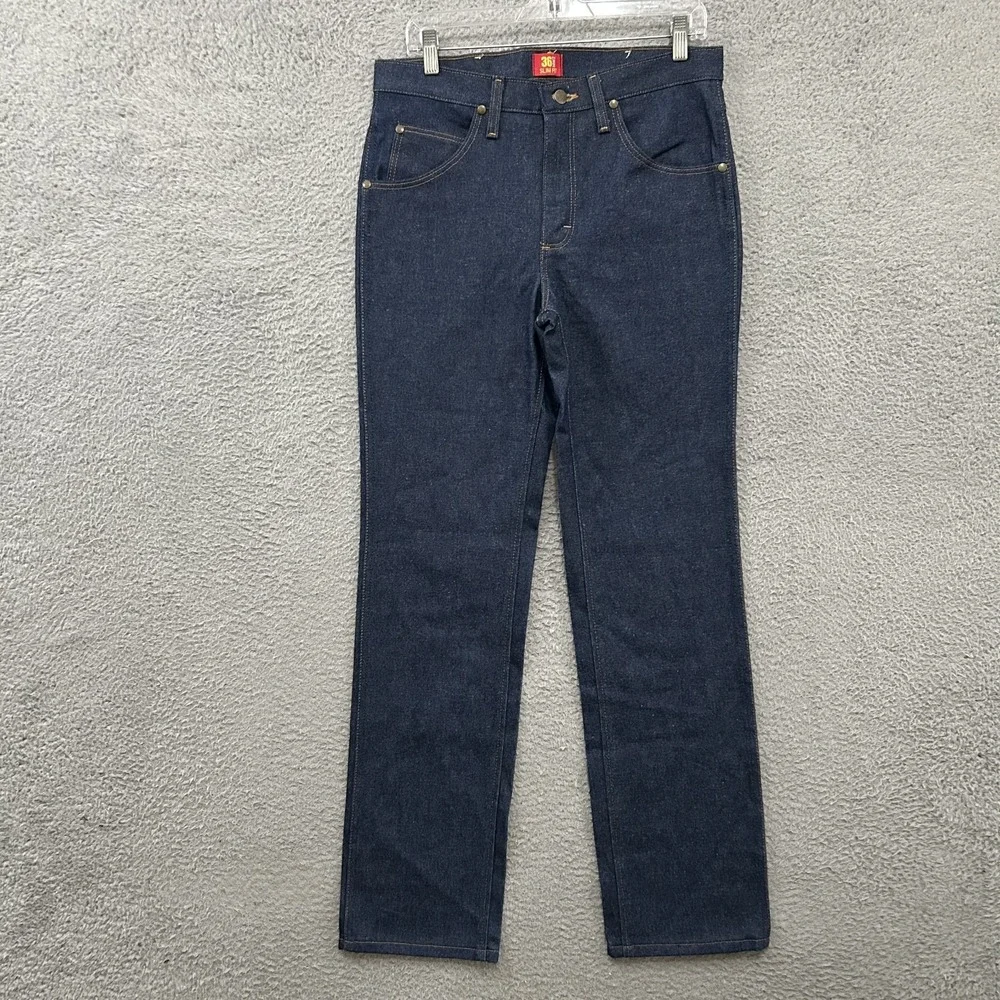 Wrangler Jeans Mens 31x33 Blue Denim 0036MWZ Slim Fit Cowboy Cut Western Rodeo